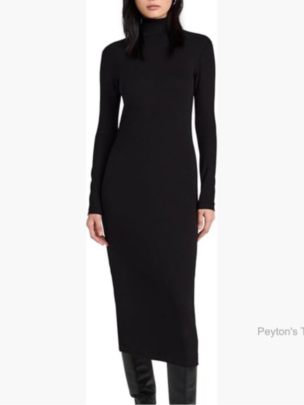 Neiman Marcus 100% Cashmere Turtleneck Midi Dress! Chocolate Brown Size S